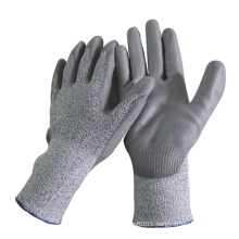 Hand Safety Anti-Cut Construction Gloves PU Coated Cut Resistant Work Gloves